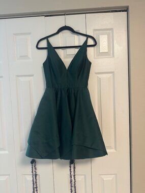 Blondie Nites Emerald Green Fit-and-Flare Cocktail Dress